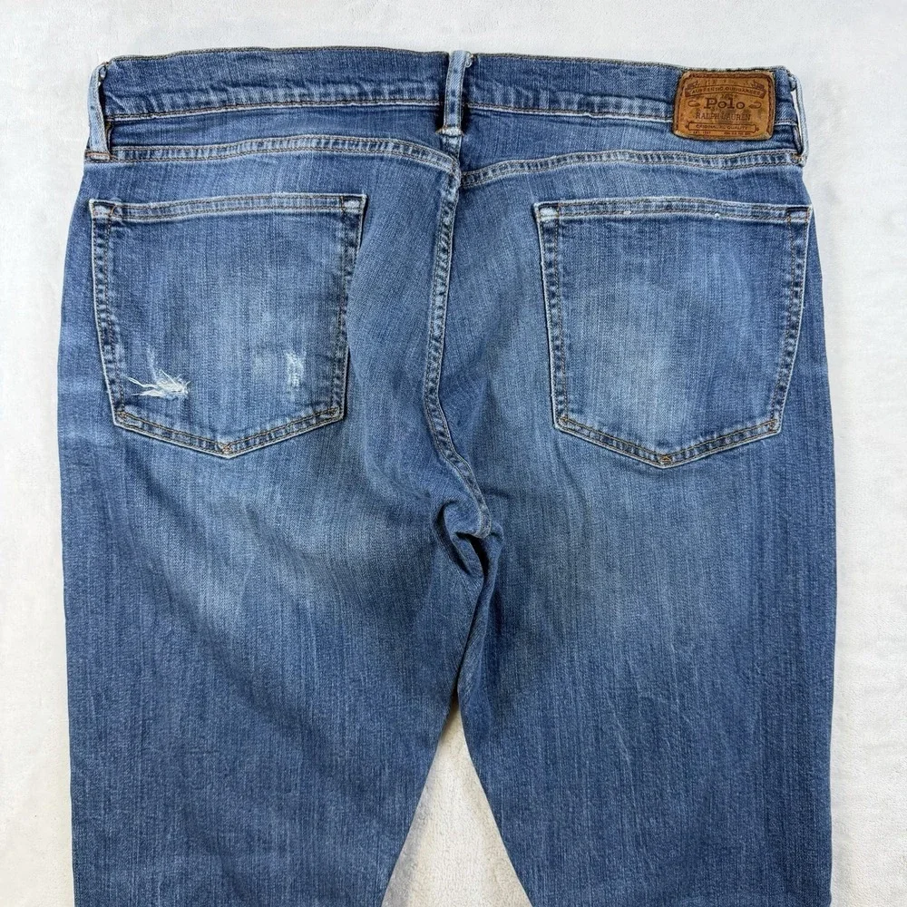 Polo Ralph Lauren Men's Classic Slim Fit Blue Cotton Denim Jeans 5-Pkt 36x34
